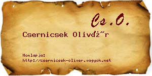 Csernicsek Olivér névjegykártya