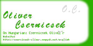 oliver csernicsek business card